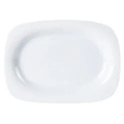 Pack Size 6 - Porcelite Rectangular Rimmed Plate 24x18cm/9.5"x7" - 111824