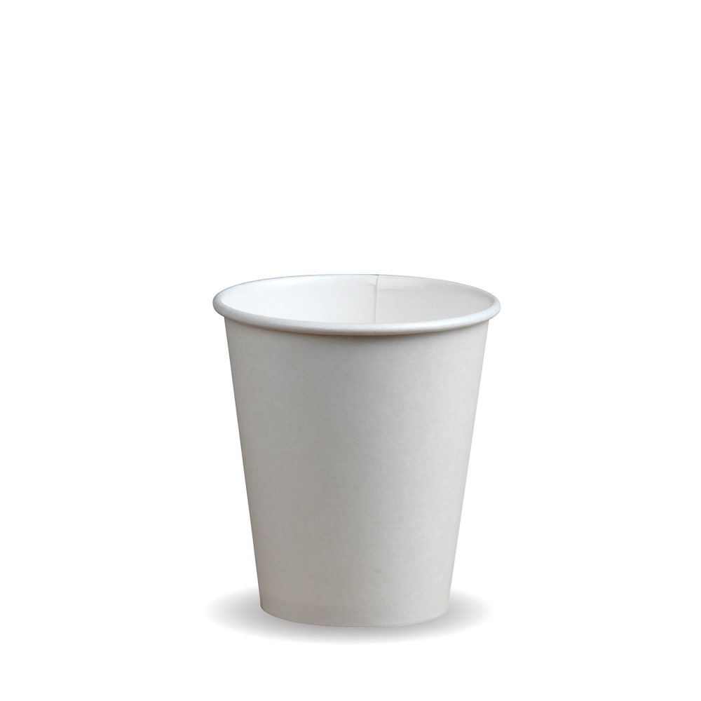 Single Wall BioCup - Aqueous Stone - 280ml / 8oz (80mm) - 1000/ctn - stone - BioPak commercial catering consumable