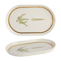 Pack Size 6 - DPS Tableware Botanical Oval Plate 18cm - 11CP18