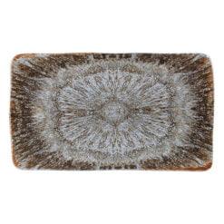 Pack Size 6 - Rustico Stoneware Iris Rectangular Plate 37cm/14.5" - 11DC37IS
