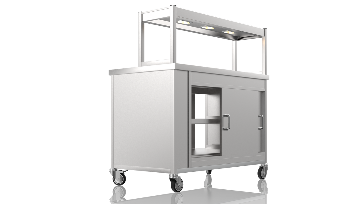 Nordstar Single Tier Gantry and Pass Through Hot Cupboard 1200mm