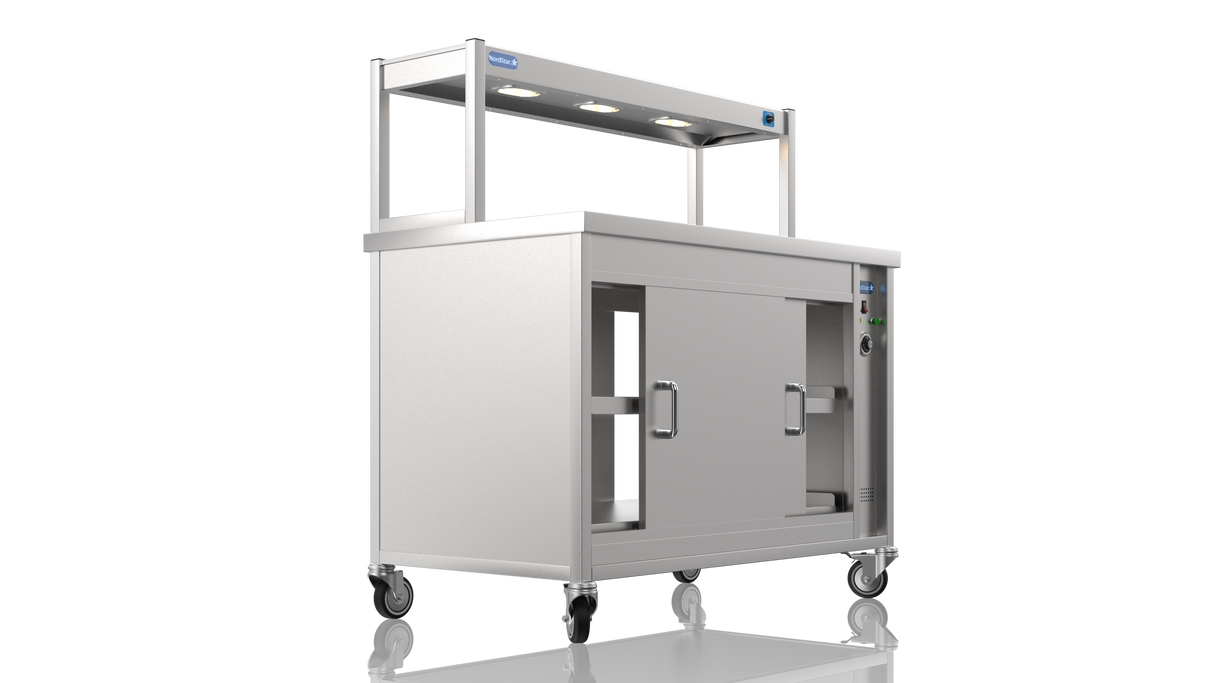 Nordstar Single Tier Gantry and Pass Through Hot Cupboard 1200mm