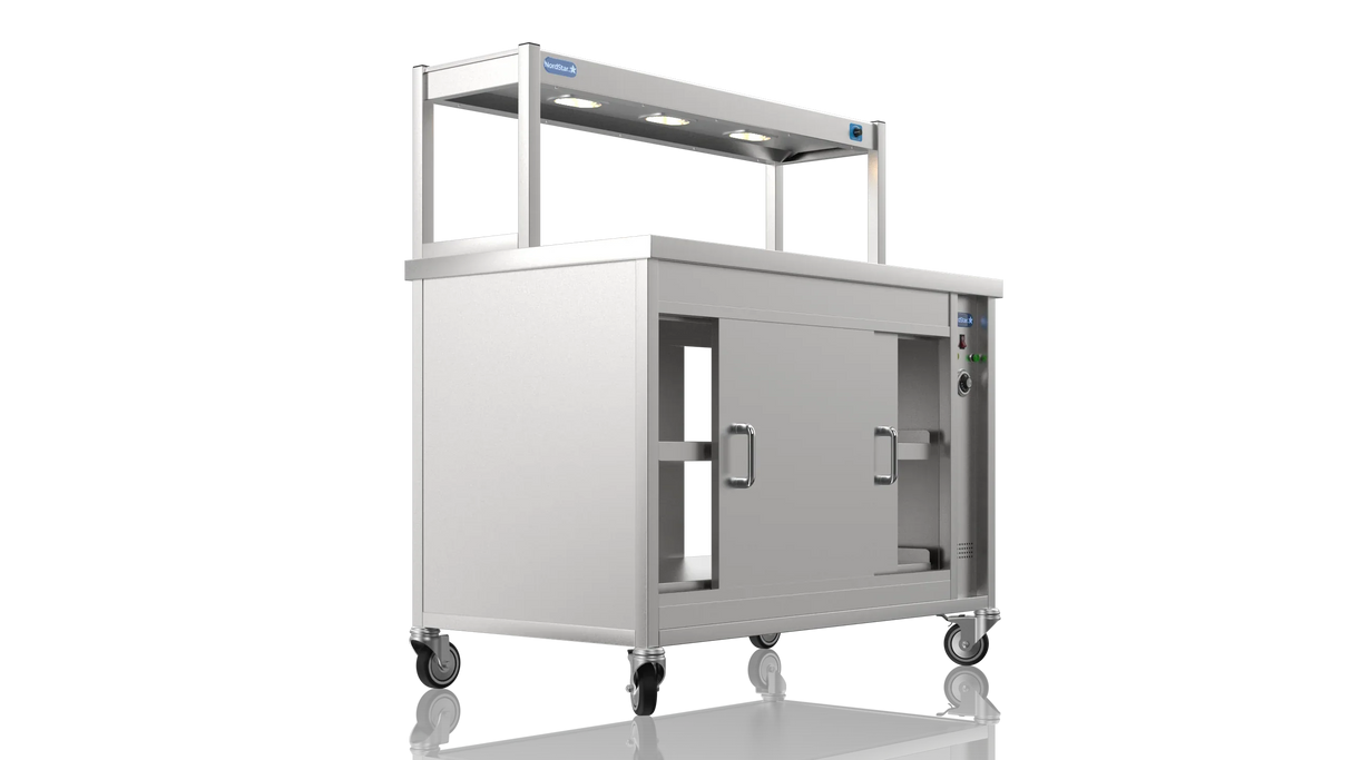 Nordstar Single Tier Gantry and Pass Through Hot Cupboard 1200mm