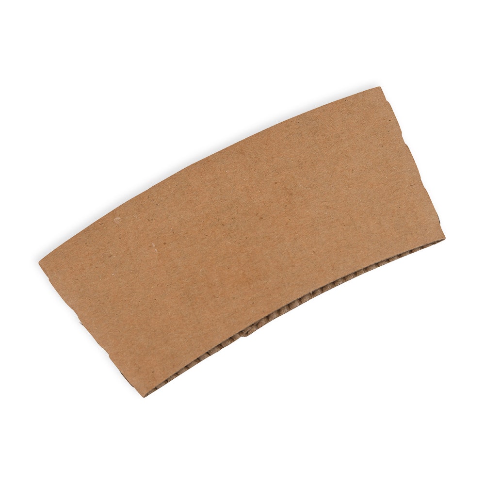 Large Hot Cup Sleeve - Kraft - 12oz & 16oz - 1000/ctn - kraft - BioPak commercial catering consumable