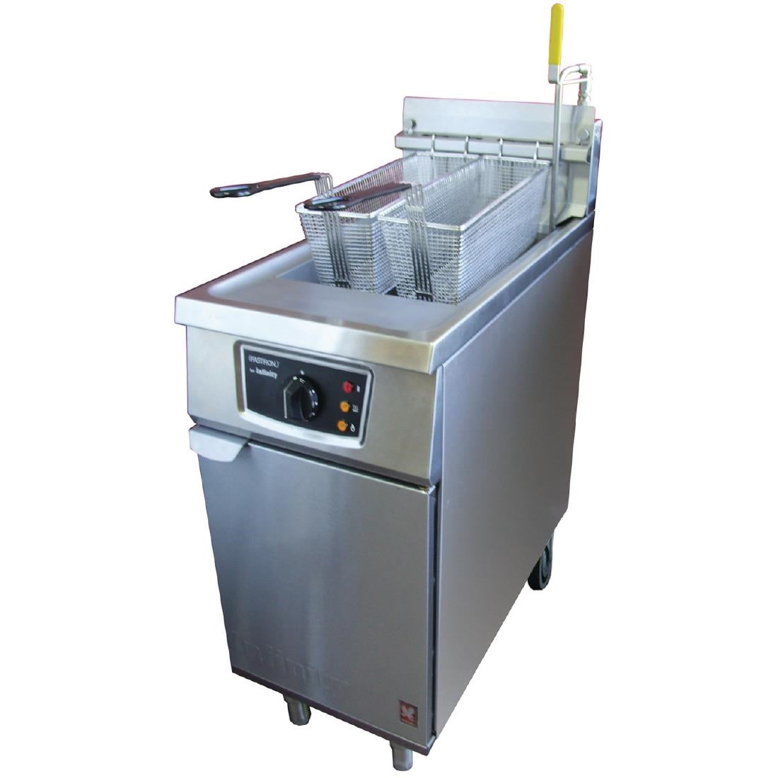 CG965 Falcon Infinity Single Tank Twin Basket Free Standing Natural Gas Filtration Fryer G2845F