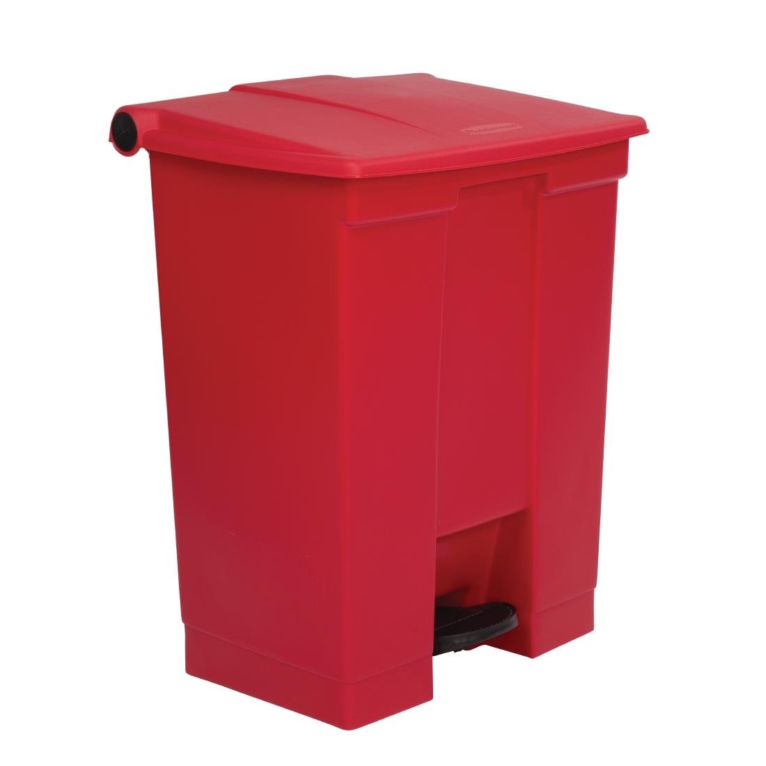 K822 Rubbermaid Step On Pedal Bin Red 68Ltr