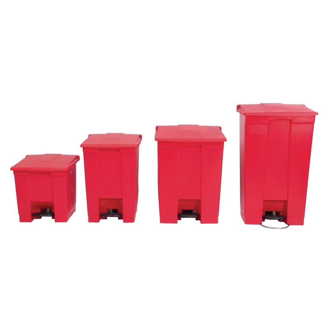 K822 Rubbermaid Step On Pedal Bin Red 68Ltr