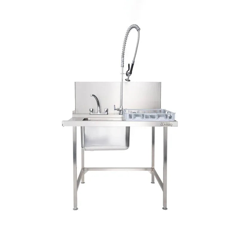 Classeq Sink Tabling for right-hand side entry of machine. T11SENR - 1100mm inc taps