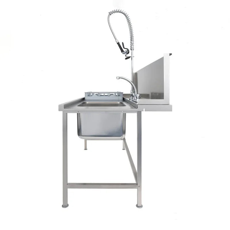 Classeq Sink Tabling for left-hand side entry of machine. T15SENL - 1500mm inc taps