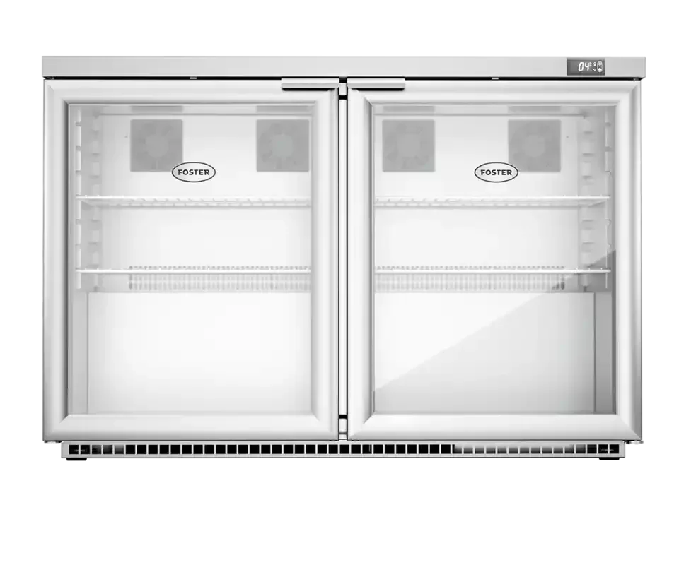 CW739 Foster 2 Glass Door 360Ltr Under Counter Fridge without Light HR360G 13-120 - JD Catering Equipment Solutions Ltd