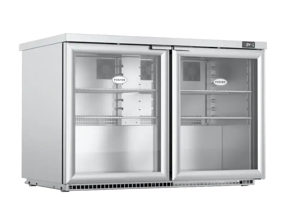 CW739 Foster 2 Glass Door 360Ltr Under Counter Fridge without Light HR360G 13-120 - JD Catering Equipment Solutions Ltd