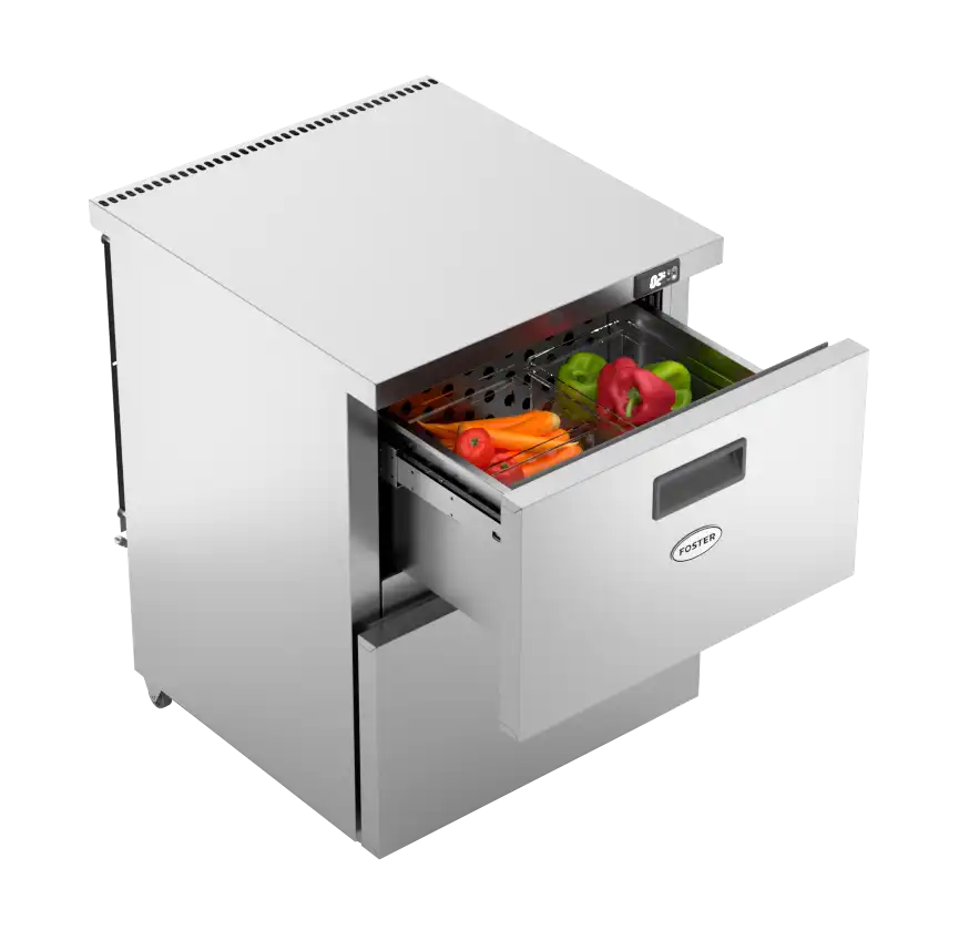 Foster 2 Drawer HR1502D: 150 Ltr Undercounter Cabinet Refrigerator 13-173)
