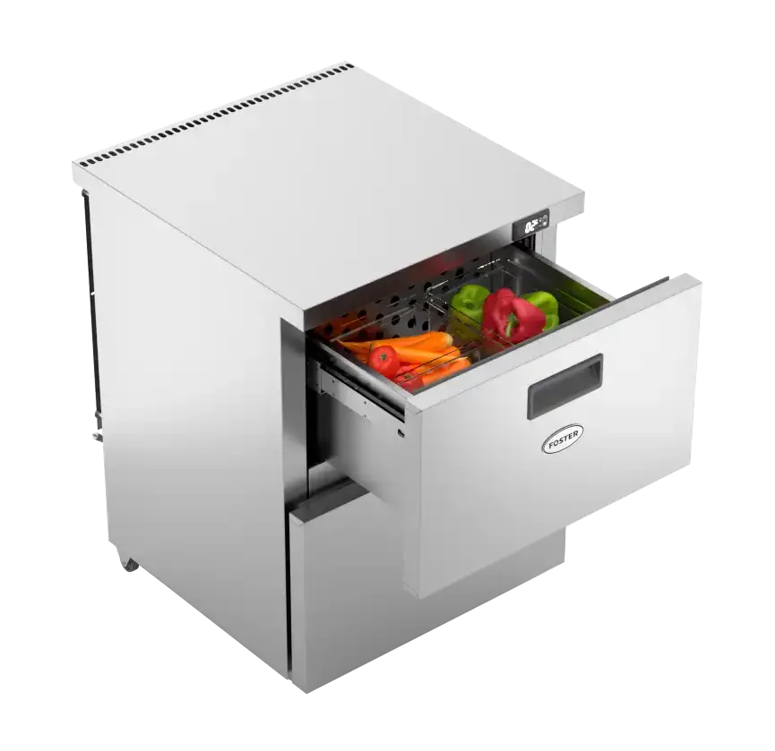 Foster 2 Drawer HR1502D: 150 Ltr Undercounter Cabinet Refrigerator 13-173)