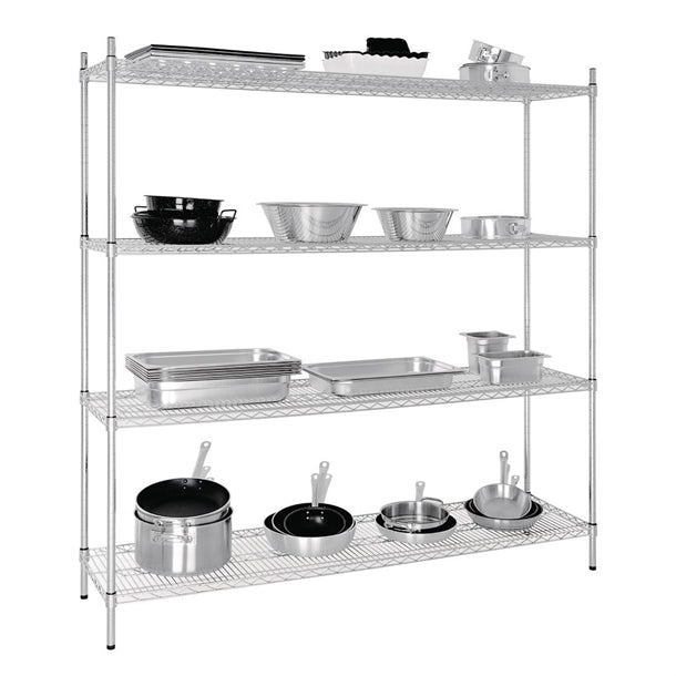 L939 Vogue 4 Tier Wire Shelving Kit 1830x460mm