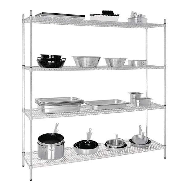 L939 Vogue 4 Tier Wire Shelving Kit 1830x460mm - JD Catering Equipment Solutions Ltd