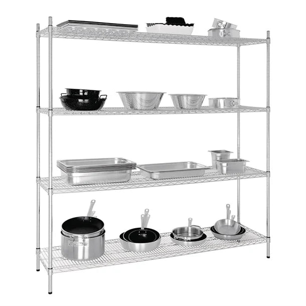 L929 Vogue 4 Tier Wire Shelving Kit 1525x460mm
