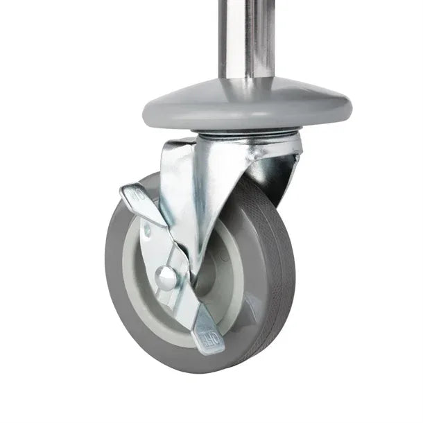 F996 Vogue Stainless Steel 2 Tier Clearing Trolley Small - JD Catering Equipment Solutions Ltd