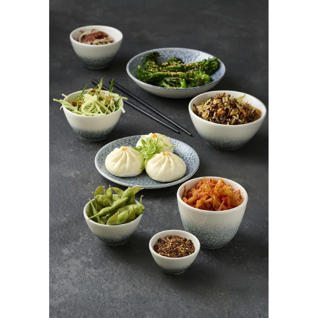 DX107 Churchill Studio Prints Raku Topaz Blue Snack Bowl 400ml (Pack of 12)