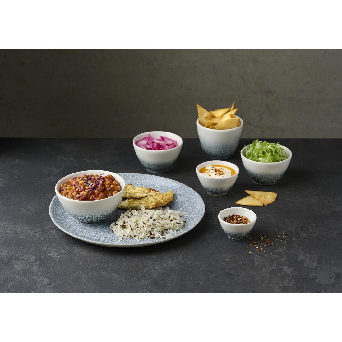 DX107 Churchill Studio Prints Raku Topaz Blue Snack Bowl 400ml (Pack of 12)