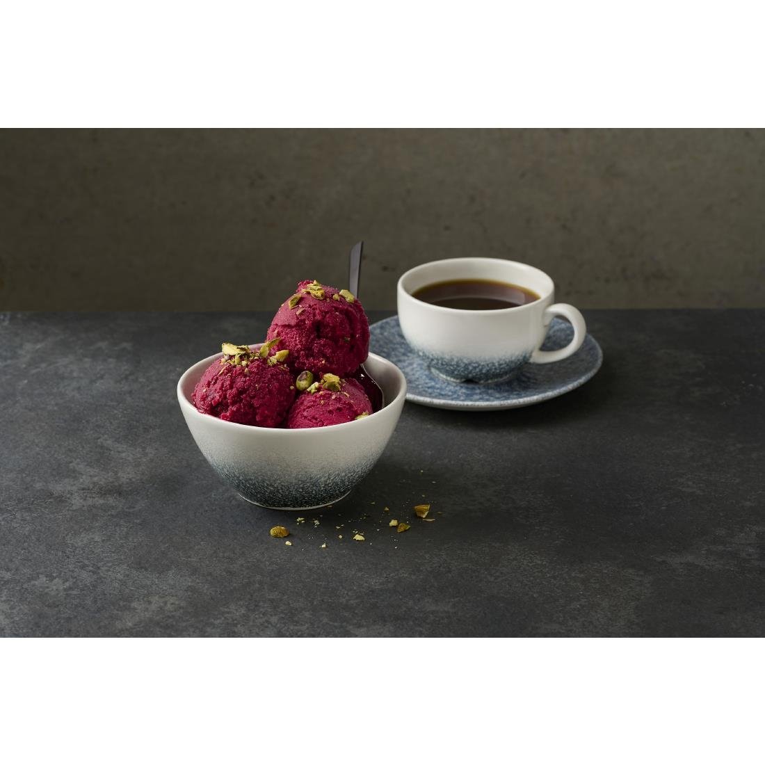 DX109 Churchill Studio Prints Raku Topaz Blue Deep Bowl 240ml (Pack of 12)