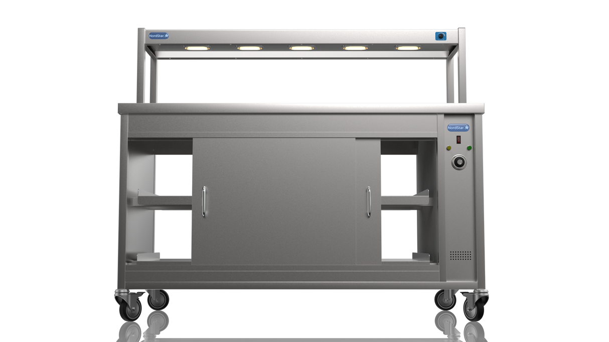 Nordstar Single Tier Gantry and Pass Through Hot Cupboard 1500mm