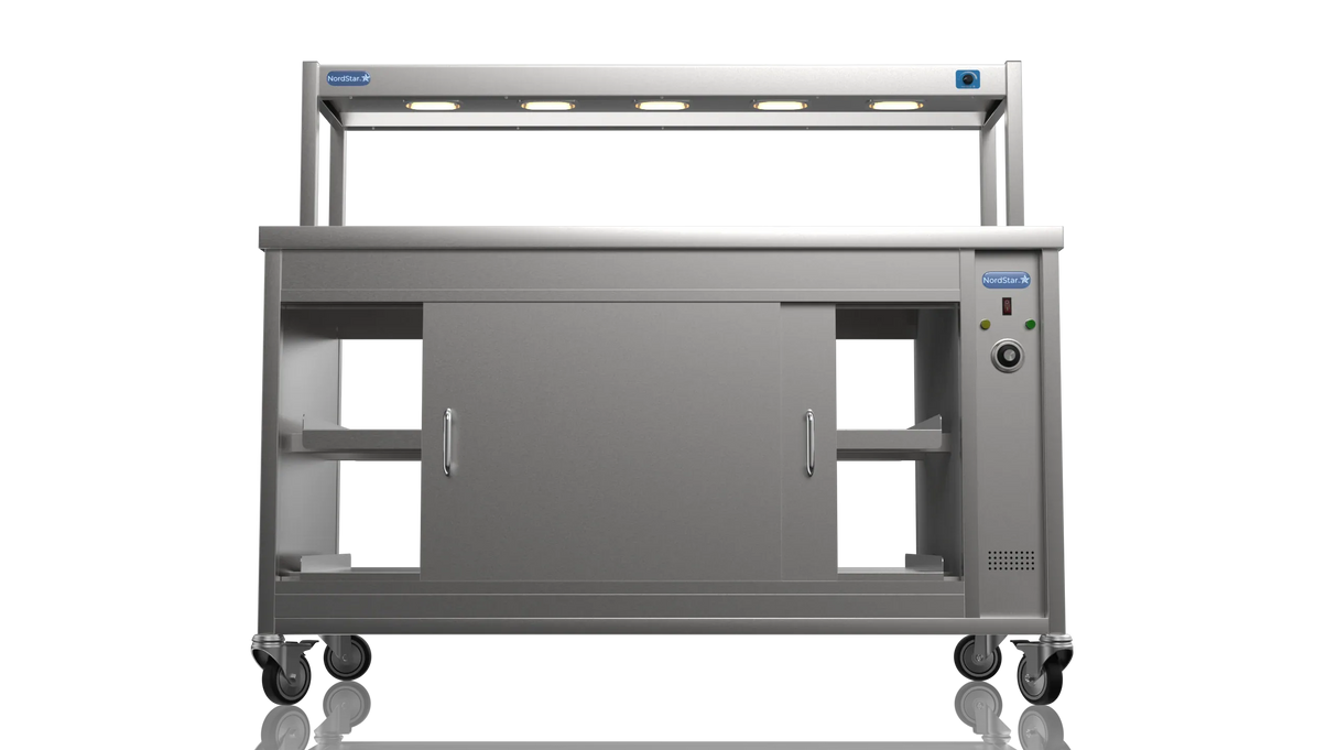 Nordstar Single Tier Gantry and Pass Through Hot Cupboard 1500mm