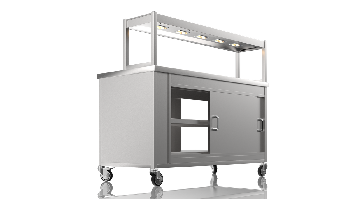 Nordstar Single Tier Gantry and Pass Through Hot Cupboard 1500mm