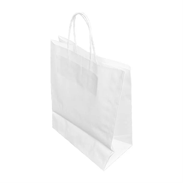 HY767 Fiesta Recyclable Twist Handle Paper Bag White – Large (Pack 250)