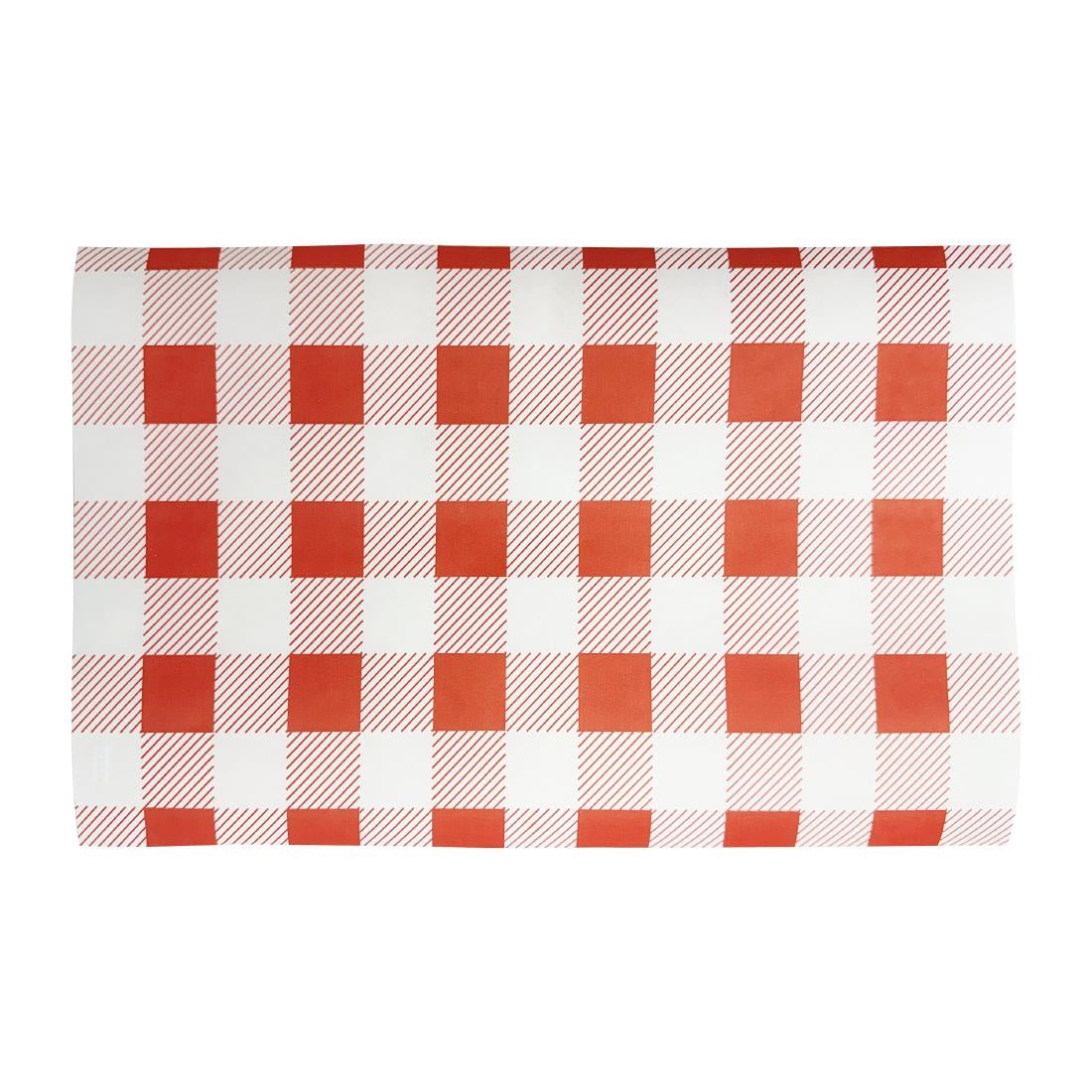 HY781 Fiesta Compostable Red Gingham Greaseproof Sheets - 310x190mm (Pack 200)