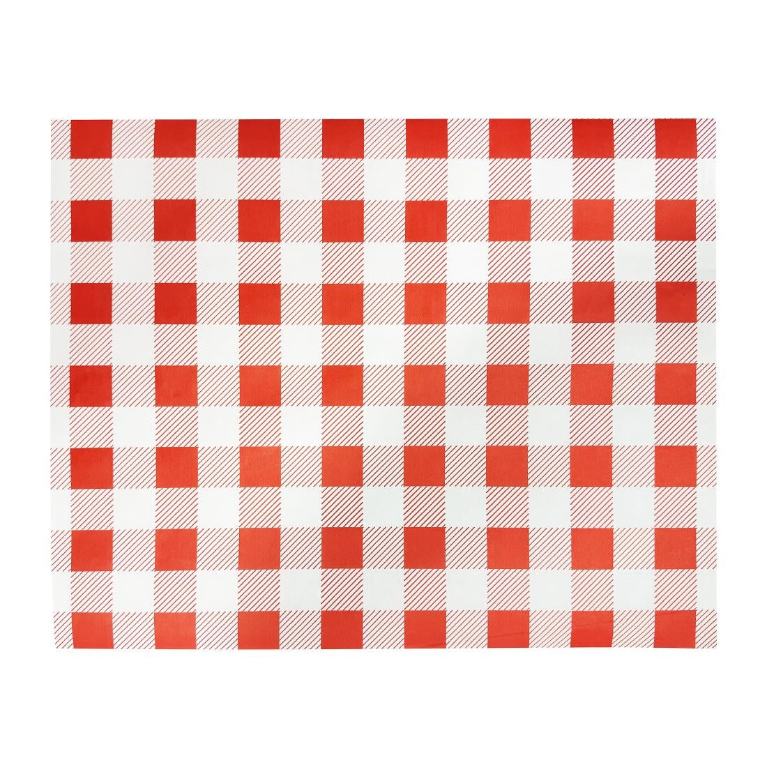HY782 Fiesta Compostable Red Gingham Greaseproof Sheets - 380x310mm (Pack 200)