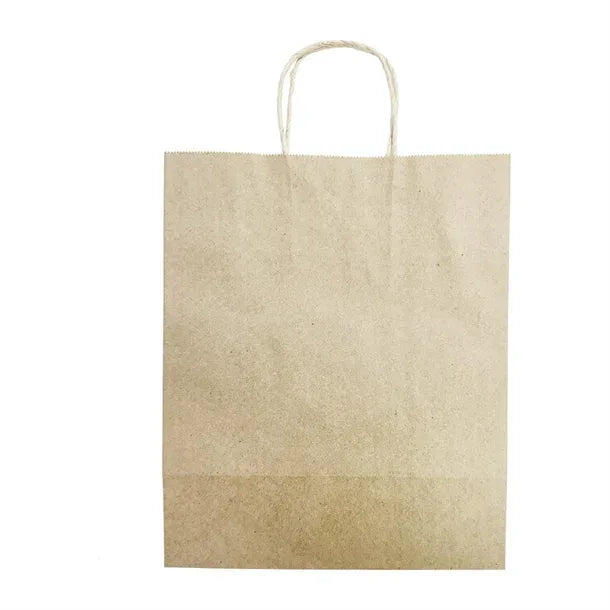 HY762 Fiesta Recyclable Twist Handle Paper Bag Brown – Medium (Pack 250)