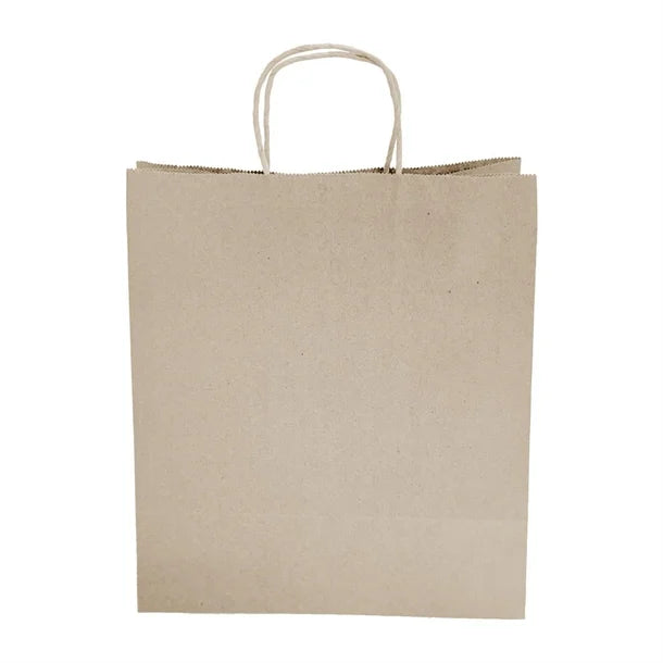HY762 Fiesta Recyclable Twist Handle Paper Bag Brown – Medium (Pack 250)