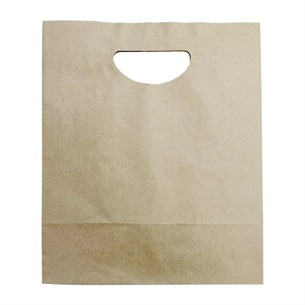 HY768 Fiesta Recyclable D Cut Handle Paper Bag Brown – Large (Pack 250)
