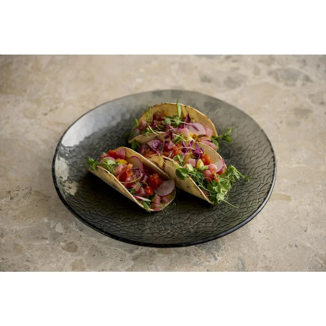 JF623 Churchill Viana Dusk Organic Glass Plate - 295mm (Pack 6) (Direct)