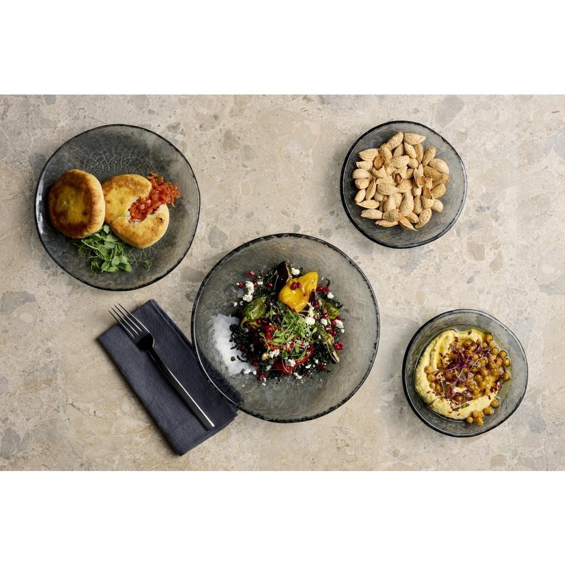 JF627 Churchill Viana Dusk Organic Glass Bowl - 170mm (Pack 6) (Direct)