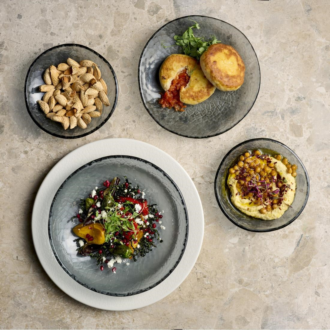 JF623 Churchill Viana Dusk Organic Glass Plate - 295mm (Pack 6) (Direct)