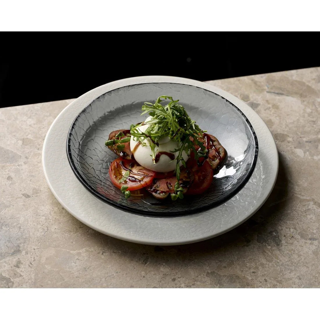 JF623 Churchill Viana Dusk Organic Glass Plate - 295mm (Pack 6) (Direct)