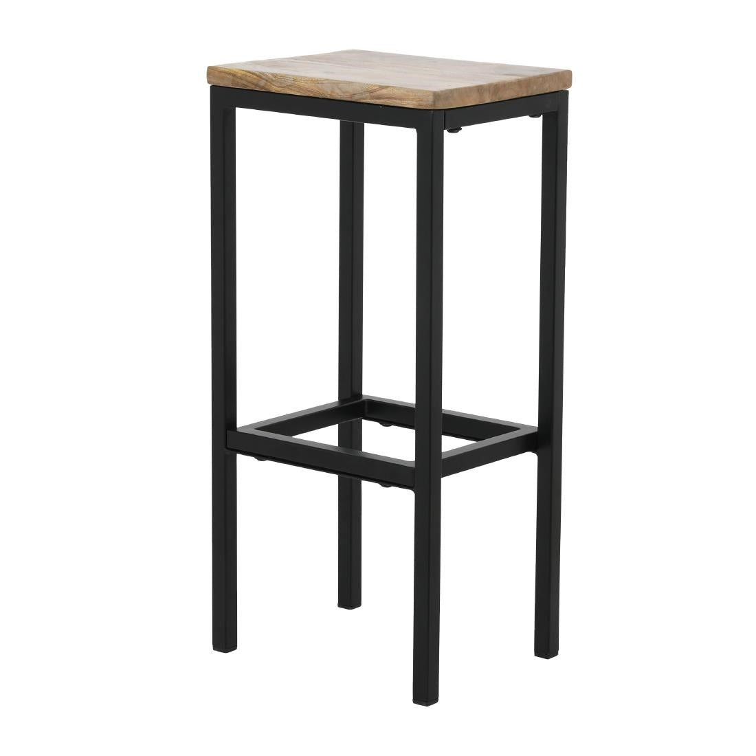 Bolero Jackson Mango Wood Console Bar Stools (3 Pack)