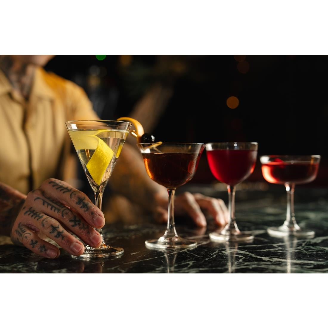 Onis Classic Bar Straight Sided Coupe Glasses 165ml (6 Pack)