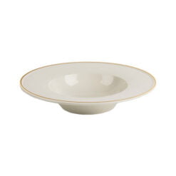 Pack Size 6 - Porland Academy Line Gold Band Pasta Plate 25cm - 175825GB