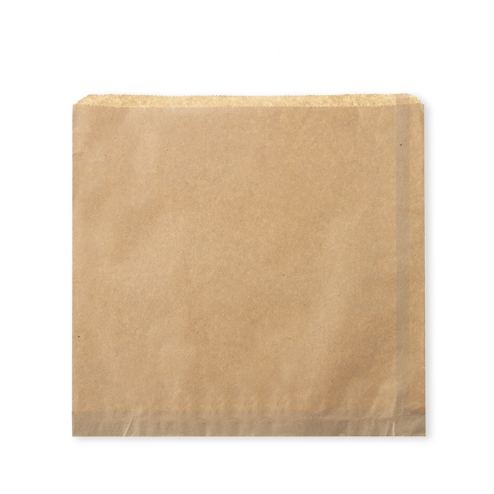 Strung Bag - Kraft - 10" - 1,000/ctn - kraft - BioPak commercial catering consumable