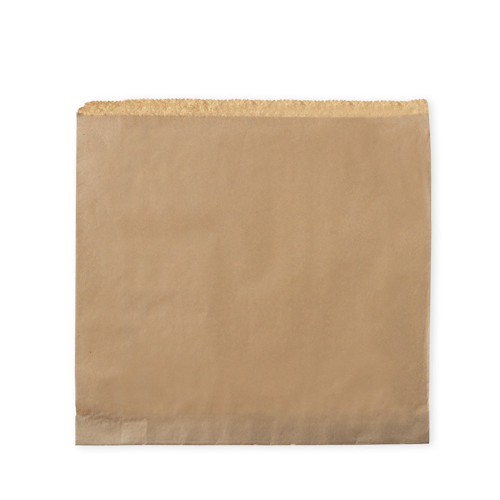 Strung Bag - Kraft - 12" - 500/ctn - kraft - BioPak commercial catering consumable