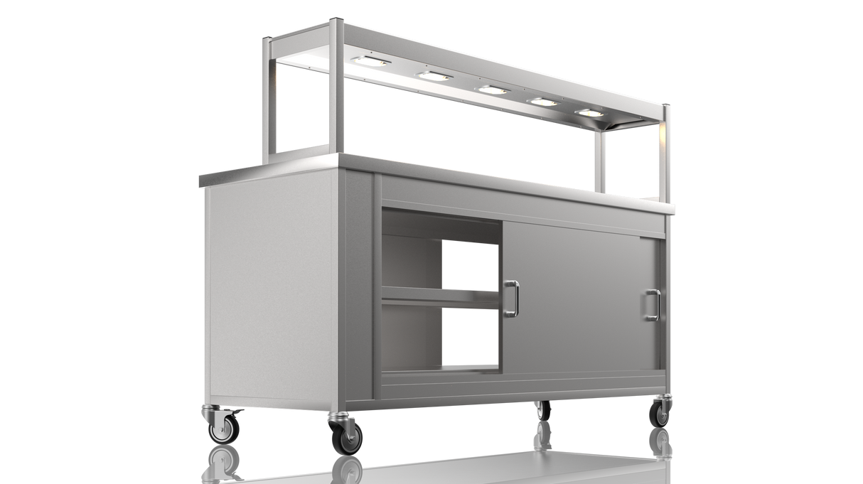 Nordstar Single Tier Gantry and Pass Through Hot Cupboard 1800mm