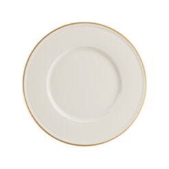 Pack Size 6 - Porland Academy Line Gold Band Plate 25cm - 185825GB