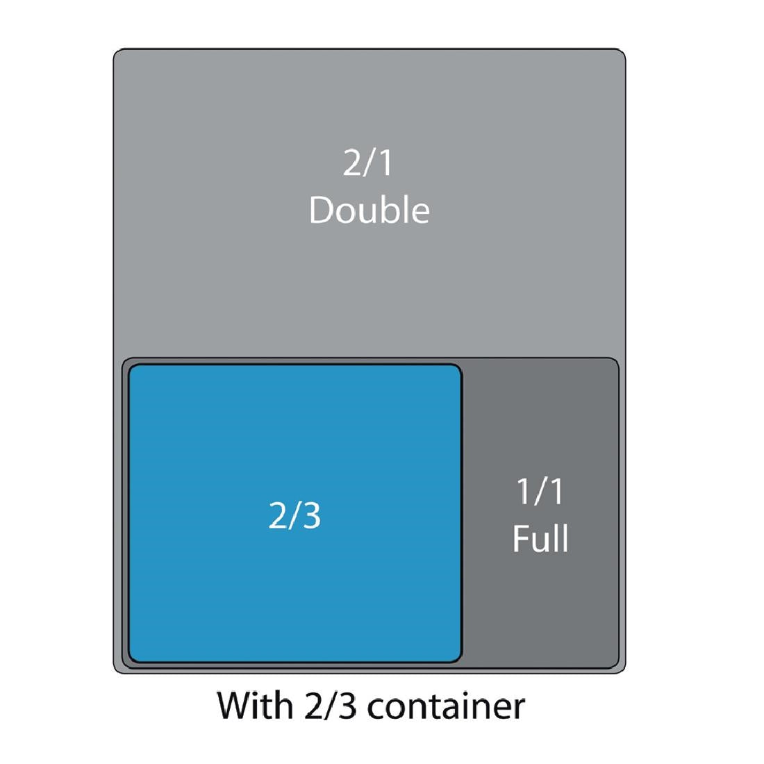 GM315 Vogue Stainless Steel Gastronorm 2/3 Pan 200mm