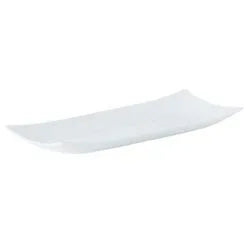 Pack Size 6 - Porcelite Curved Edge Rectangular Buffet Tray 30x13cm/12"x5.25" - 222180