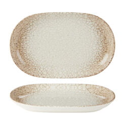 Pack Size 6 - Fusion by Academy Scorched Oval Platter 28 x 18cm 11 x 7" - 23143028