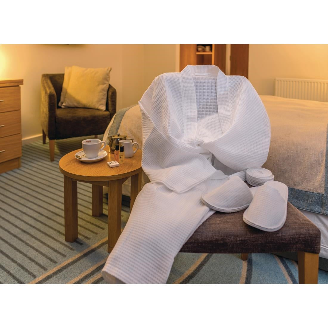Mitre Essentials Honeycomb Bathrobe White XL