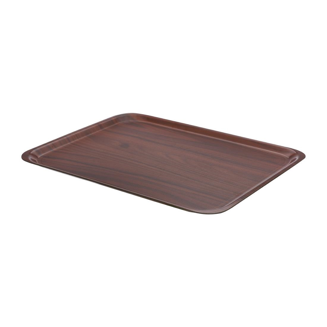 Cambro Mykonos Laminate Rectangular Trays Walnut 360x460mm (24 Pack)