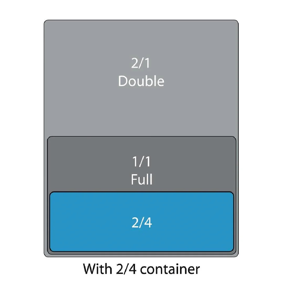 CD715 Olympia Whiteware 2/4 Two Fourths Size Gastronorm - JD Catering Equipment Solutions Ltd